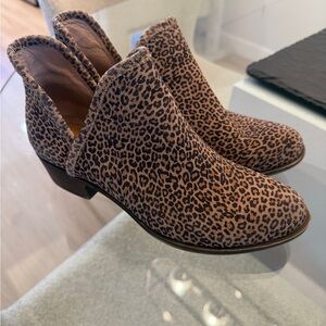 Leopard Print Lucky Brand Ankle Boots